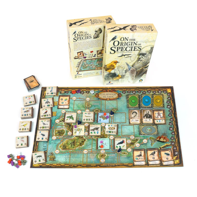 Genius Games On The Origin of Species | An Evolutionary Research Board Game by Artana Games | Charles Darwin's Trip Through the Galapagos as a Strategic Science Board Game for Kids and Families | Based on the Book - Image 2